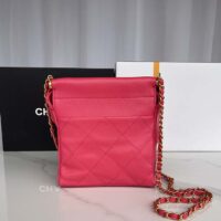 Chanel Women CC Small Bucket Bag Lambskin Resin Gold-Tone Metal Pink (1)