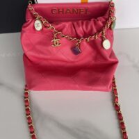Chanel Women CC Small Bucket Bag Lambskin Resin Gold-Tone Metal Pink (1)