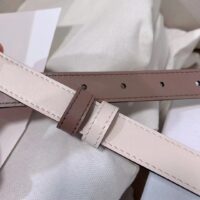 Dior CD Women 30 Montaigne Reversible Belt Latte Beige Smooth Calfskin (6)