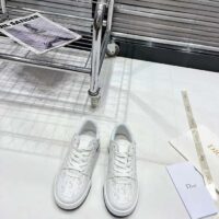 Dior Unisex Shoes CD Dior One Sneaker White Dior Oblique Perforated Calfskin (8)