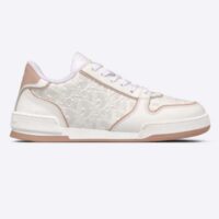 Dior Unisex Shoes CD One Sneaker White Nude Dior Oblique Perforated Calfskin (5)