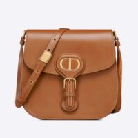 Dior Women CD Dior Bobby Frame Bag Cognac-Colored Box Calfskin (7)