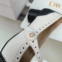 Dior Women Shoes CD Spectadior Ballet Pump Black White Perforated Calfskin (11)