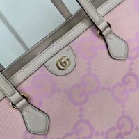 Gucci Unisex Ophidia Jumbo GG Medium Tote Beige Lilac Double G (3)