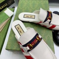 Gucci Women GG Adidas x Gucci Slipper Horsebit White Leather Flat (1)