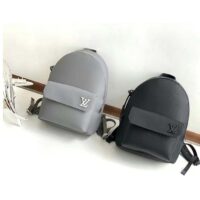 Louis Vuitton LV Unisex Takeoff Backpack Gray Aerogram Cowhide Leather (5)