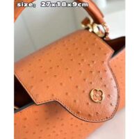 Louis Vuitton LV Women Capucines BB Orange Menthe Mint Ostrich Leather Monogram Flower (2)