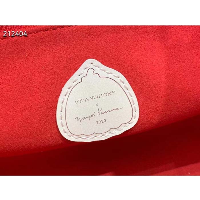 Louis Vuitton LV Women LV x YK OnTheGo PM​ Red White Embossed Grained Monogram Empreinte Cowhide (10)