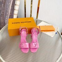 Louis Vuitton LV Women Shake Sandal Pink Patent Calf Leather 9.5 Cm Heel (5)