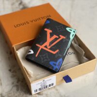 Louis Vuitton Unisex Pocket Organizer LV Graffiti Orange Coated Canvas Cowhide Leather (1)