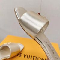 Louis Vuitton Women LV Shake Flat Mule Gold Metallic Lambskin Leather (6)