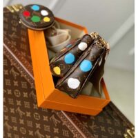 Louis Vuitton Women LV x YK Multi Pochette Accessoires Monogram Coated Canvas 3D Painted Dots (1)