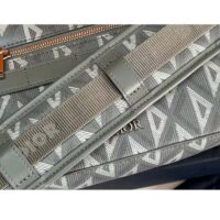 Dior Unisex CD Safari Bag with Strap Dior Gray CD Diamond Canvas (4)