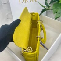 Dior Women CD Medium Lady D-Joy Bag Sage Green Cannage Lambskin (4)