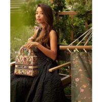 Dior Women CD Medium Lady D-Lite Bag Multicolor Raffia Embroidered Petites Fleurs (13)
