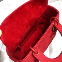 Dior Women CD Medium Lady Dior Bag Cherry Red Cannage Lambskin (1)