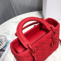 Dior Women CD Medium Lady Dior Bag Cherry Red Cannage Lambskin (1)