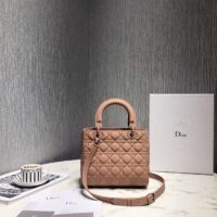 Dior Women CD Medium Lady Dior Bag Warm Taupe Cannage Lambskin (1)