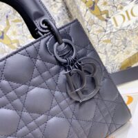 Dior Women Small Lady Dior My Abcdior Bag Black Ultramatte Cannage Calfskin (2)