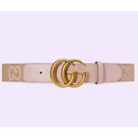 Gucci Unisex Marmont Jumbo GG Belt Beige Light Pink Jumbo GG Canvas (3)