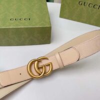 Gucci Unisex Marmont Jumbo GG Belt Beige Light Pink Jumbo GG Canvas (3)
