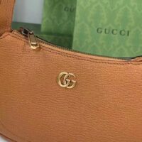 Gucci Women GG Aphrodite Mini Shoulder Bag Double G Orange Soft Leather (8)