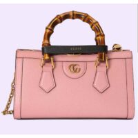 Gucci Women GG Diana Small Shoulder Bag Pink Leather Double G (1)