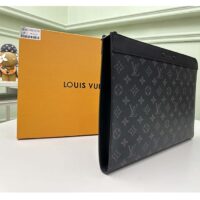 Louis Vuitton LV Unisex Pochette Jour Monogram Eclipse Coated Canvas Cowhide Leather (4)