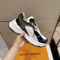 Louis Vuitton LV Unisex Run 55 Sneaker White Mix Materials Lifted Rubber Outsole (1)