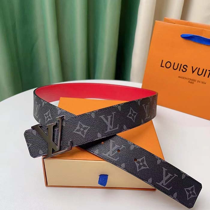 Louis Vuitton Unisex LV Initiales 40MM Reversible Belt Monogram Eclipse Canvas Front (11)