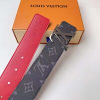 Louis Vuitton Unisex LV Initiales 40MM Reversible Belt Monogram Eclipse Canvas Front (8)