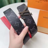 Louis Vuitton Unisex LV Initiales 40MM Reversible Belt Monogram Eclipse Canvas Front (8)