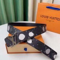 Louis Vuitton Unisex LV X YK Initiales 40MM Reversible Belt Monogram Eclipse Canvas Recto (3)