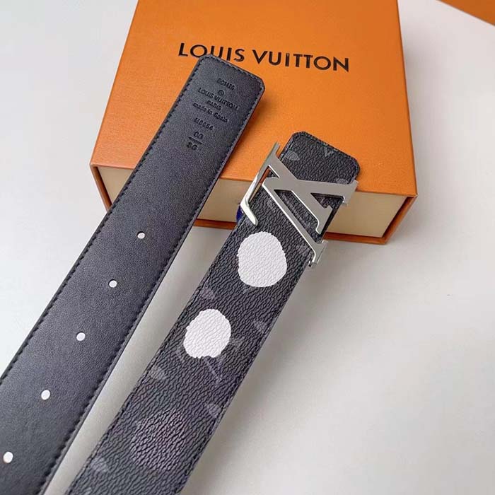 Louis Vuitton Unisex LV X YK Initiales 40MM Reversible Belt Monogram Eclipse Canvas Recto (2)