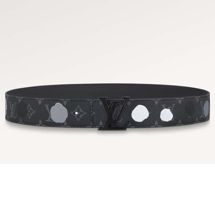 Louis Vuitton Unisex LV X YK Initiales 40MM Reversible Belt Monogram Eclipse Canvas Recto