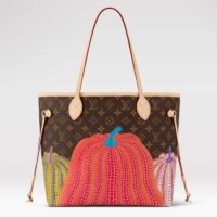 Louis Vuitton Unisex LV x YK Neverfull MM Monogram Coated Canvas Pumpkin Print (1)