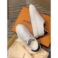 Louis Vuitton Women LV Time Out Sneaker White Debossed Calf Leather Recycled Monogram Nylon (7)