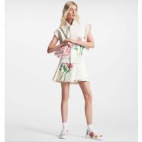Louis Vuitton Women LV Time Out Sneaker White Printed Calf Leather Monogram Flowers (11)