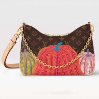 Louis Vuitton Women LV x YK Boulogne Monogram Coated Canvas Pumpkin Print Cowhide Leather (4)