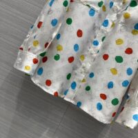 Louis Vuitton Women LV x YK Painted Dots Masculine Shirt Silk White Regular Fit (4)