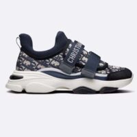 Dior Unisex CD D-Wander Sneaker Deep Blue Dior Oblique Technical Fabric (1)