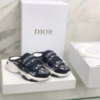 Dior Unisex CD D-Wander Sneaker Deep Blue Oblique Technical Fabric Open-Back (2)