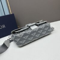 Dior Unisex Hit The Road Bag Strap Gray CD Diamond Canvas Smooth Calfskin (9)