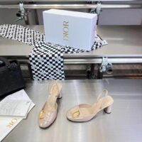 Dior Women CD C’est Dior Slingback Pump Nude Patent Calfskin Stretch Leather (4)
