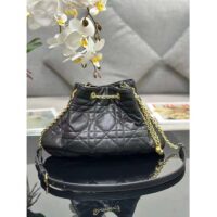 Dior Women CD Medium Ammi Bag Black Supple Macrocannage Lambskin (6)