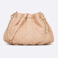 Dior Women CD Medium Ammi Bag Sand Pink Supple Macrocannage Lambskin (7)