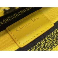 Dior Women CD Mini Lady D-Lite Bag Yellow Multicolor Ornamental Embroidery (3)