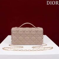 Dior Women CD Miss Dior Mini Bag Caramel Beige Cannage Lambskin (8)