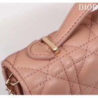 Dior Women CD Miss Dior Mini Bag Light Pink Cannage Lambskin (7)