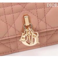 Dior Women CD Miss Dior Mini Bag Light Pink Cannage Lambskin (7)